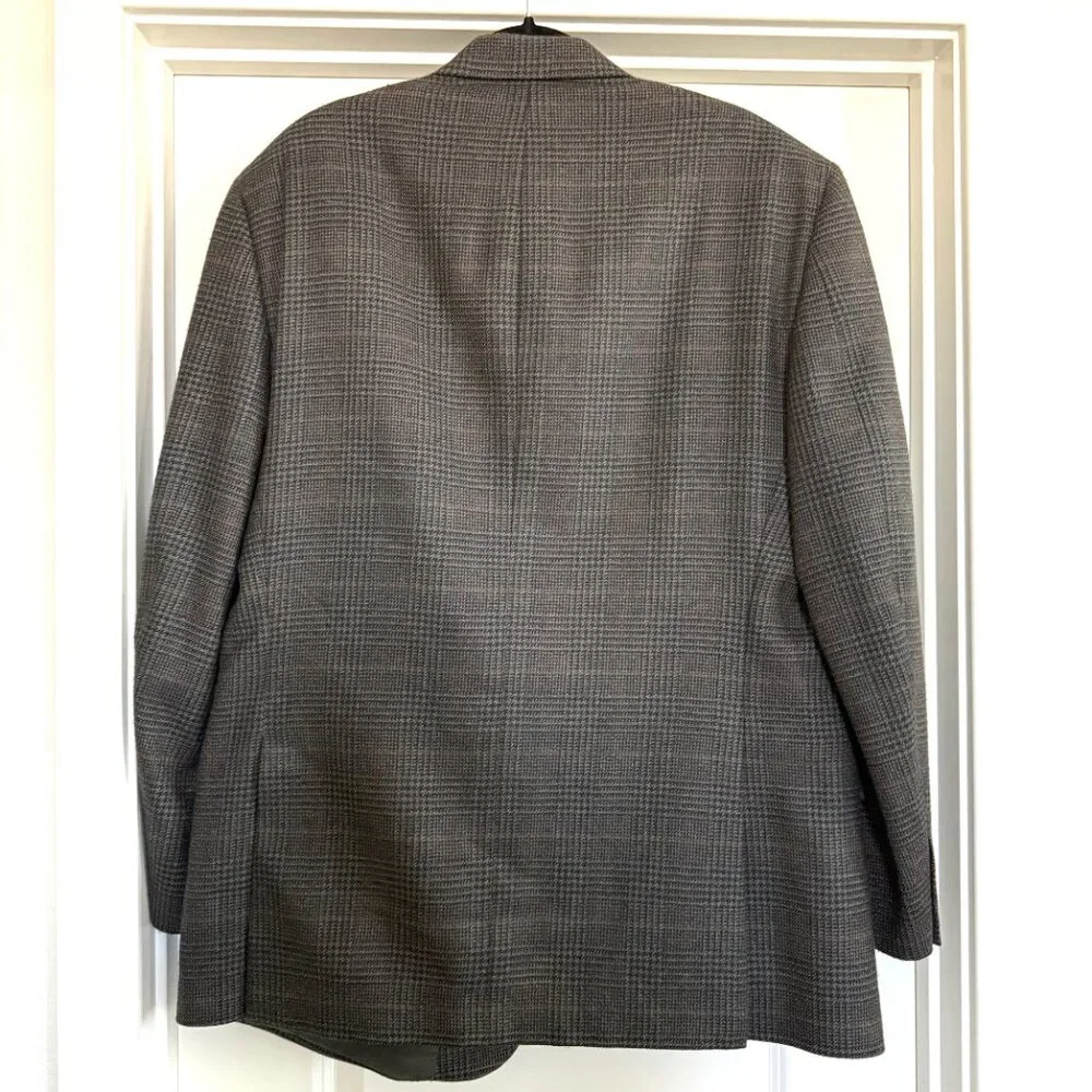 Brooks Brothers 346 Cashmere Wool Blend plaid blazer sz 46 Regular